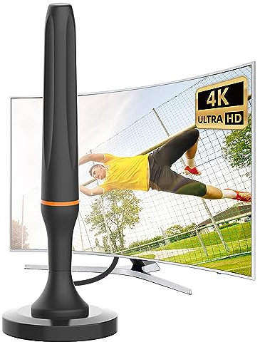 DVB-T2-Antenne, dvbt2 antenne mit verstärker innen,Fernsehkanäle mit hoher Definition und VHF/UHF/DAB-Signalen, die für alle Fernsehgeräte geeignet sind