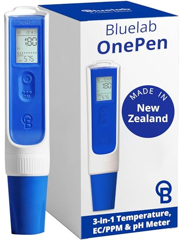 Bluelab OnePen - a 3-in-1 Temperature, EC/PPM and pH Meter, Lightning Fast Readings - Bluetooth Data Sharing & in-App Tracking - Replaceable Probe