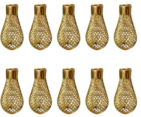 Fenteer Ersatz-Lampenschirm, Glühbirnen, Lichtabdeckung, Leuchtenzubehör, Lampenabdeckung für Gehweg, Terrasse, Veranda, Anhänger, Gold