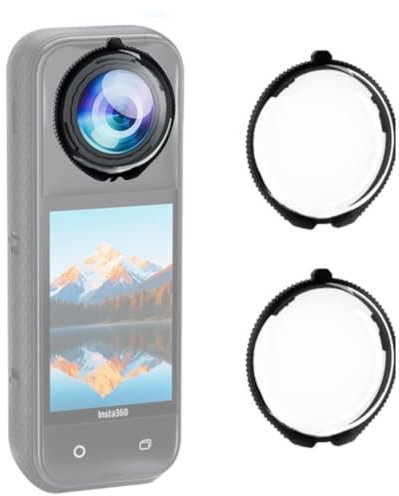 LHPHEIX Standard Lens Guards for Insta360 X5,Glass Lens Protector,Protective Cover Waterproof Anti-Scratch,Removable Glass Screen Protector for Insta 360 x5 Accessories(2 PCS)
