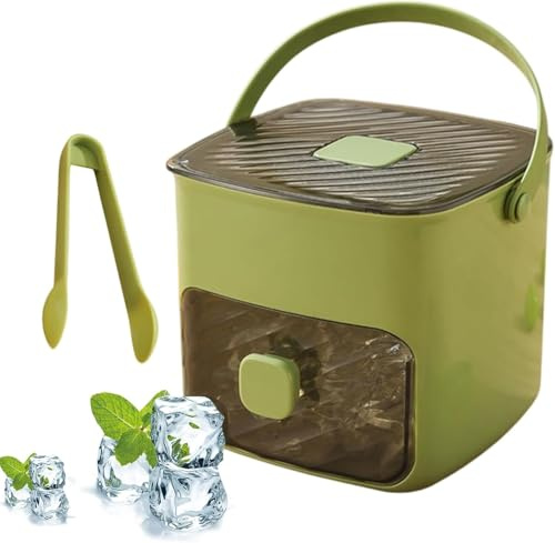 Quick Release Ice Cube Tray with Push Lever, Ice Maker Machine Counter Top, Easy Press Ice Cube Maker, Ice Maker, 48-Cube Silicone Mould for Cocktails, Coffee, Juice