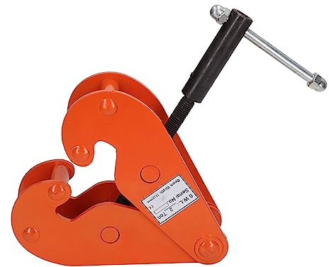 Qudinip Abrazadera de Viga Vertical 2T, Abrazadera de Elevación Resistente de Acero de Aleación con Ajuste de Ancho de Rosca, para Fábricas, Minas, Carreteras, Construcción de Puentes