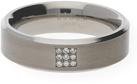 Boccia Damenring 0101-13 Titan mit Brillanten Größe 56