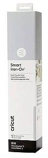 Cricut Smart Iron On Silver 2.7m (9ft) Heat Transfer Vinyl Roll (HTV) for Cricut Explore 3 and Maker 3