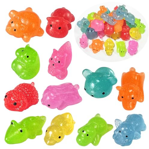 36 Stück Glitzer Mochi Squishy Spielzeug Antistress Tiere Squishy Kinder Party Gefälligkeiten,Party Favor Spielzeug,Klassenzimmer Prämien, Goody Bag Stuffers,, Geburtstagsgeschenk