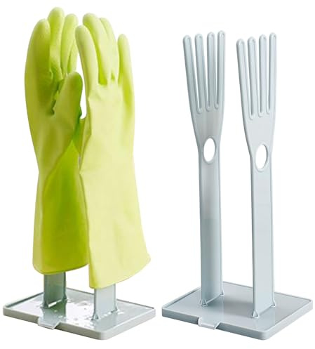 Handske torkställ, kök diskhandske torktumlare, handske hängtorkare, handske hållare 2 set med handduks förvaringshål och dräneringsuttag, handske förvaringsstativ för köks- och handfatstillbehör