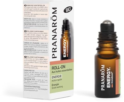 Pranarôm - Aromaboost Energy Bio - Roll-on Olfactif Énergie - Réduit la Fatigue Physique et Mentale - Action Immédiate - Huile Essentielle Bio de Pin Sylvestre - 5 ml