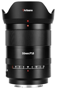 7artisans Objectif plein format standard APS-C 50 mm F1.8 grand angle et grand angle avec grand diaphragme (noir) pour appareils photo Nikon Z-Mount Z5 Z6 Z7 Z6II Z9