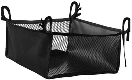 ZONADAH Wheelchair Under Seat Storage Bag 35x31x16cm Stroller Storage Basket Rollator Walker Organizer Pouch Wheelchair Net Bag for Shopping and Essentials