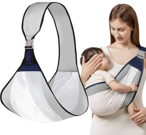 Porte-bébé respirant, Porte-bébé réglable et multifonction, écharpe de Portage, respirant,écharpe nouveau-né pour porte-bébé, porte-bébé nouveau-né confortable et sûr, porte-bébé réglable