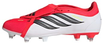 adidas Unisex League Fold-Over Tongue Soft Ground Football Boots, Lucid Red/Core Black/Ftwr White, 44 2/3 EU