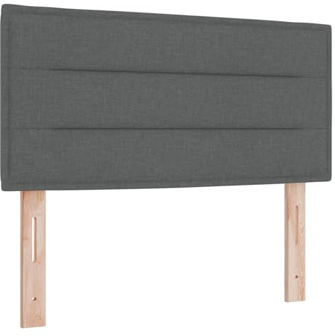 vidaXL Kopfteil Linien-Design Dunkelgrau 90 cm Stoff