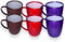 QUANTA Plastic Mug with Handle – Lightweight, Unbreakable, Reusable Camping Mugs for Elderly, Adults, Kids – Hot, Cold Drink Cups for Coffee, Tea, Water, Milk – Office, Travel, Caravan (6, Solid)