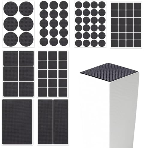 93 Stück Anti Rutsch Pad Selbstklebend,Anti-Rutsch-Gummimatte für Möbel,Selbstklebend Möbelstopper Gummi Anti Rutsch Pads,Antirutsch Aufkleber,für Möbelfüße Stuhlbeine, Sofas - 8 Größen