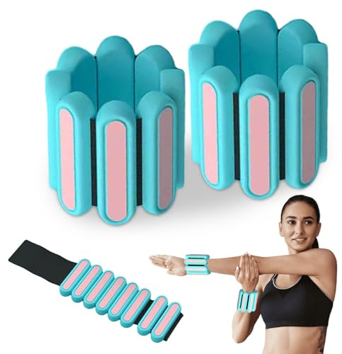 Lot de 2 poids pour poignets et jambes - En silicone - Réglable - Invisible - Pour fitness, yoga, entraînement