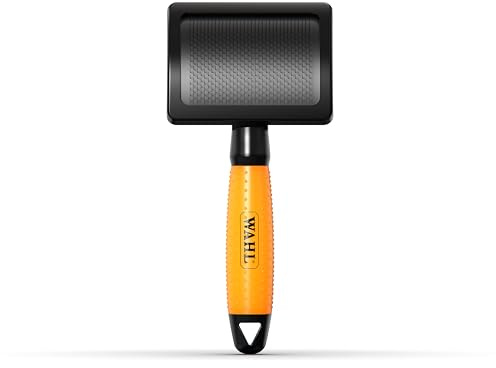 WAHL Slicker Brush Large - Spazzola per toelettatura, spazzola per cani e gatti, strumenti per la toelettatura degli animali domestici, animali a pelo lungo e corto, manico in gel, arancione