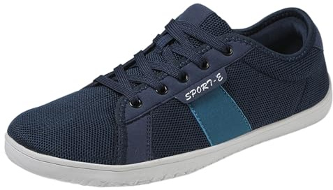 Zapatos de pie descalzo para mujer y hombre, tenis anchos para correr, cómodos tenis de malla para exteriores, tenis de parte inferior plana, tenis ligeros y transpirables, zapatos antideslizantes