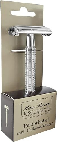 Hans Baier Butterfly - Rasierhobel inkl. 10 Rasierklingen im Set/29101