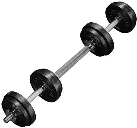 Yes4All Adjustable Dumbbells with Dumbbell Bar Connector – 60 lb Dumbbell Weights (30 lb x 2), Black