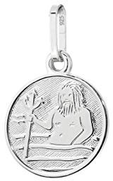 NKlaus Wassermann Sternzeichen 925 Sterlingsilber 12mm Kettenanhänger Horoskop Zodiak 9147