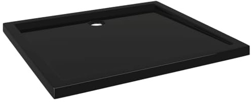 vidaXL Duschkar rektangulärt ABS svart 80x90 cm