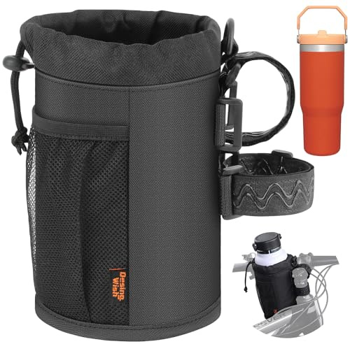 Desing Wish Portabidon Bicicleta Sin Tornillos Porta Bidones para Bici MTB Portabotellas Bicicleta Soporte Botella Bicicleta con Bolsillo de Malla para Accesorios Bicicleta Montaña Patinete
