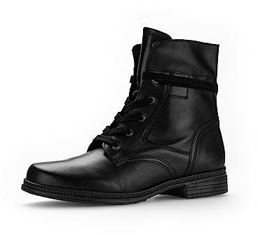 Gabor Femme Bottines | Dame Bottines à Lacets | Semelle intérieure Amovible | Demi-Bottes | Botte à Lacets | Noir (Schwarz) / 04 | 39 EU - 6 UK