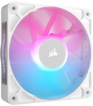 CORSAIR iCUE LINK RX120 RGB 120mm PWM-Lüfter - Magnetisches Kuppellager - Einzelner Lüfter - Weiß