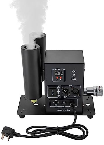 Fog Machine, 200W Smoke Machine with Indicator Light and Display, CO₂ Air Column Machine, D-M-X512 and Power Supply Control, for Ice Rinks, Light Parties, Discos