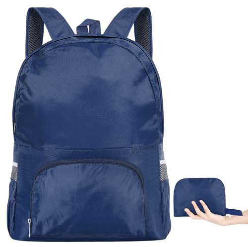 AiQInu Faltbarer Rucksack Ultra Leicht, Wasserdichter Wanderrucksack Unisex Tagesrucksack Outdoor für Sport Klettern Camping Reisen Radfahren