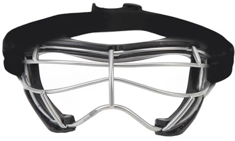 Asixxsix Lacrosse-Brille, Silikon-Ferrolegierungs-Hockey-Brille, rutschfeste Dual-Sportbrille, ergonomisches Design, Lacrosse-Augenmasken-Brille, Damen-Hockey-Schutzbrille für das Training