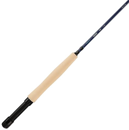 Shakespeare Cedar Canyon Carbon Fliegenrute, 4-teilige leichte Carbon Composite Blank mittel-schnelle Aktion, Edelstahl-Führungen, Eva-Schaum Griff, tragbare Fliegenrute 8ft 5/6 wt