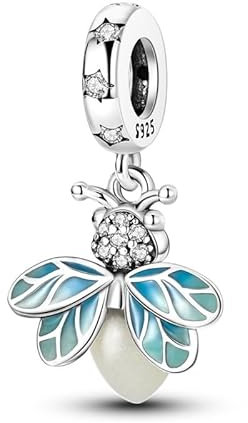 KUNSIR Charm Anhänger Damen 925 Sterling Silber für Armband Charms Beads passend für Pandora Armband und Halskette, Kompatibel mit Europäischen Armbänder für Frauen Mädchen C4