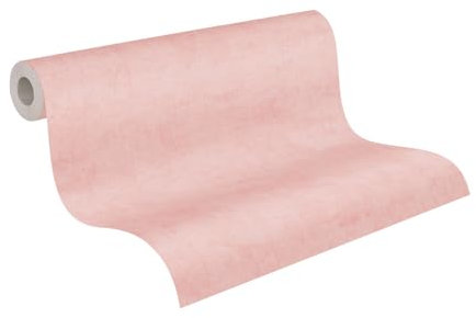 A.S. Création Papier peint pour chambre d'enfant Lilly & Luis - Papier peint intissé résistant uni - 10,05 m x 0,53 m - Rose - Fabriqué en Allemagne - 771792