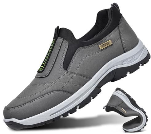 Scarpe Terapeutiche Per Diabetici Da Uomo Scarpe Da Corsa Scarpe Alluce Valgo Piedi Gonfi, Scarpe Da Ginnastica Leggere E Traspiranti Antiscivolo Scarpe Ortopediche Per Artrite Edema,Grey-44 EU