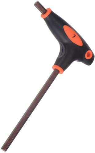TA-VIGOR 1Pcs 7mm T-Handle Hex Key Wrench, Dual-End T-Bar Metric Allen Wrench Tool, S2 Steel for Bike, Furniture, and Mechanical Repair