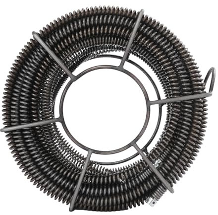 Susoso Spirale de nettoyage de tuyau, kit de spirales de nettoyage de pipe avec ressort Slide Groove diamètre 16 mm de largeur compatibilité pour tuyaux de 1,18 à 3,94 pouces, gris