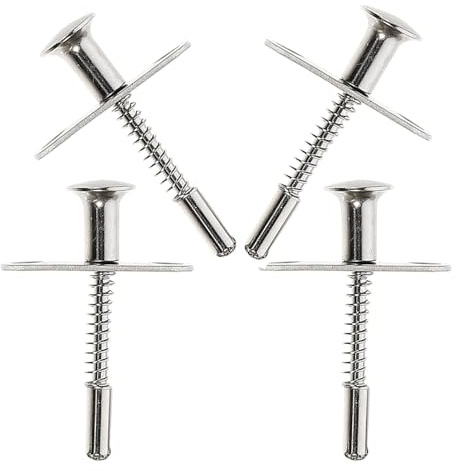 Yardenfun Pasadores de Resorte para Cuna Ñiño de Acero Inoxidable, Juego de 4 Piezas, Pestillo Silencioso y Seguro para Herrajes de Fijación de Muebles Infantiles, Accesorio