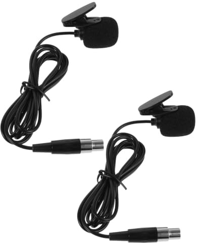 FUNOMOCYA 2 St Xlr Hölje Lavalier Mikrofon med Dold Krageklämma Ljudmikrofon för Live-sändning Podcast Intervjuer och Fältinspelning