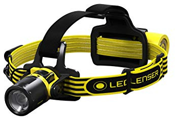 Ledlenser Lampe Frontale LED Solide pour Atelier EXH8R, Rechargeable Batterie Lithium, Protection Contre Les Explosions Zone ATEX 0/20, 300lm, portée de 160m, Batterie et Station de Charge fournies