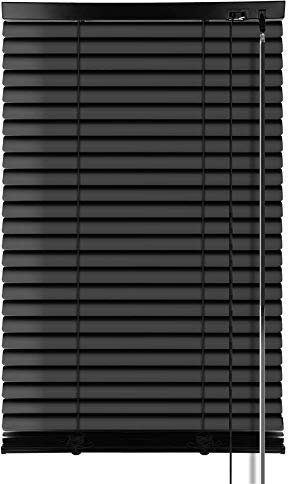 S SIENOC Aluminium Venetian Blind Alu Jalousie Alujalousie Schalusie Jalousette Fenster Rollo Montage-90x130cm-Schwarz