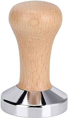 HERCHR Espresso Tamper 60mm mit Edelstahl Base und Holzgriff - Verdichter Stampfer Kaffeestampfer Set für Cafes und Kaffeeliebhaber