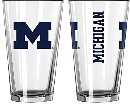 logobrands Michigan 16oz Gameday Pint Glass