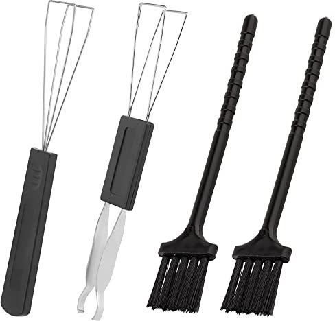 KAIAIWLUO Kit de Limpieza de Teclado,4 Piezas Extractor de Teclas Removedor de Teclas con Cepillos de Teclado Keycap de Acero Inoxidable Extractor Keycap para Quitar Teclado Mecánico Fijo