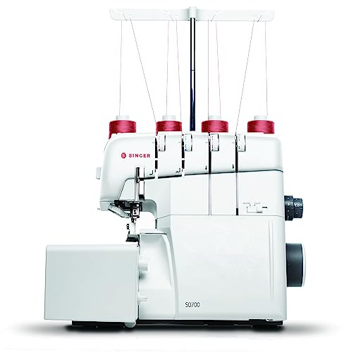 SINGER Professional S0700 Heavy-Duty Serger Air Threading Overlock and Accessory Kit | 4-3-2 Stitch Capability, Extra High Presser Foot Lifter, 1300 Stitches per minute & Adjustable Stitch Length