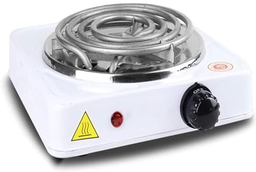 YOtat Electric Hot Plate Hob, Portable Kitchen Stove, Cast Iron Heating Plate, 1000W High Power, with Temperature Control, for Home, Camping