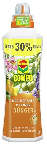 COMPO Mediterraner Pflanzendünger – Spezial-Flüssigdünger für mediterrane Pflanzen – 1,3 L