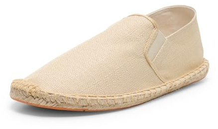 Alexis Leroy Scarpe di Tela Leggero Uomo Espadrillas Linguetta Quadrata Flats Albicocca 43 EU