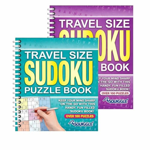 Sixstore Lot de 2 Puzzles Sudoku à Spirales Format Voyage A5