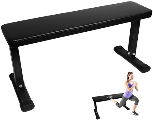 Fitvids Flat Weight Bench for Home Gym Weight Training, Midnight